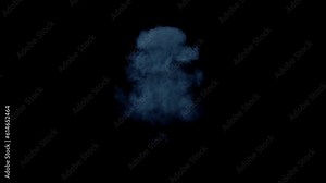 Smoke explosion on black background 4k footage, Smoke explosion, Fire smoke explosion, blue smoke, action, titles Stock Video