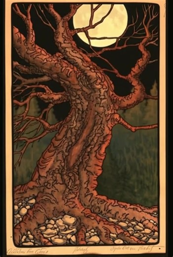 🎃 Something’s stirring in the gallery tonight… Katleen West’s block prints seem to have taken on a life of their own! 👻 This spooky tree, usually calm and still, looks like it might reach right out of the frame under the Halloween moon. 🌕🍂 Stop by and see her hauntingly beautiful work — if you dare! 🕯️🖤 #HalloweenArt #KatleenWest #BlockPrints #SpookySeason #MissionMotif | Kathleen West - Period Style Block Prints