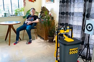 BinBot 9000 is an Autonomous Trash Can with Vision-Assisted Guidance That Comes to You When Requested