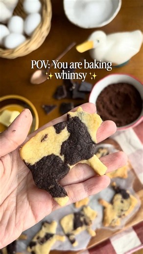 #shorts COW BUTTER COOKIES Easy cottagecore whimsical recipe from the cottage kitchen