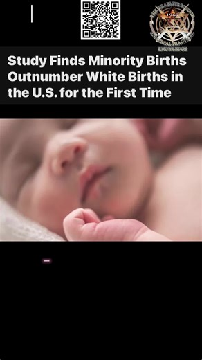 White People will be the minority. A 2026 study analyzing U.S. Census data found that non-Hispanic white births dropped below 50% of the total for the first time, marking a major demographic shift. White births decreased to 49.6% of the total, while combined minority births (including Hispanic, Black, and Asian) now form the majority at 50.4%. #trump #maga #america #fyp #you