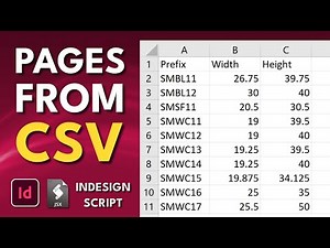 InDesign Script Pages From CSV