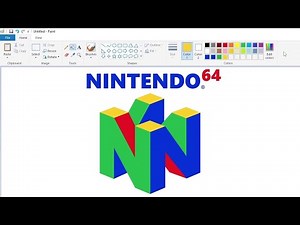 How to draw the Nintendo 64 logo using MS Paint | How to draw on your computer