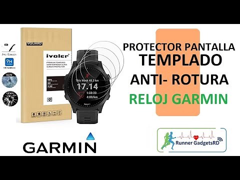 Instalación protector de pantalla templado anti rotura de reloj garmin