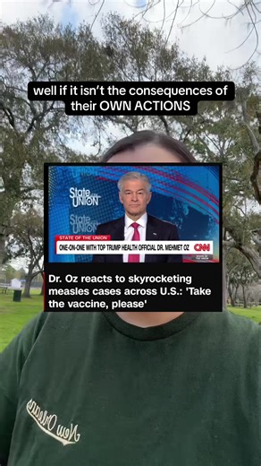 MMR vaccines are safe and protect against measles 💉💖 we’re seeing outbreaks of a dangerous disease due to lack of vaccination the lies and misinformation about vaccines from this administration is dangerous… looks like someone finally grew a spine and said something true for once, same compromised guy btw who said we need to work earlier & retire later and that robot OBGYNs are a good thing… #medicine #publichealth #pediatrics #vaccines #disease
