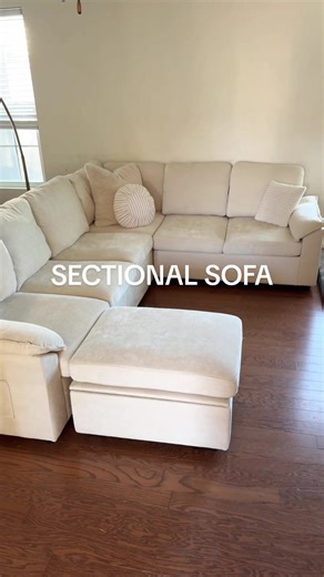 This sectional sofa offers you extra space, hidden storage and room for everyone! #sectionalcouch #sectionalsofa #livingroomsofa #tiktokshopjumpstartsale #tiktokshopcreatorpicks