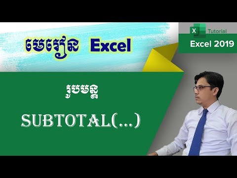 រូបមន្ដ Subtotal | How to use subtotal excel function