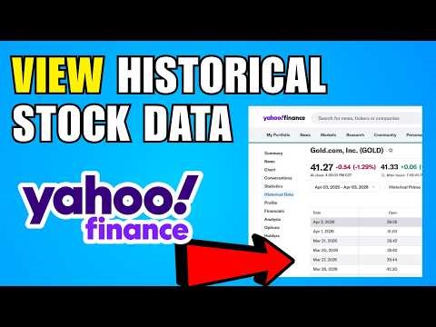 How To View Historical Stock Data From Yahoo Finance (2026) (Step By Step Guide)