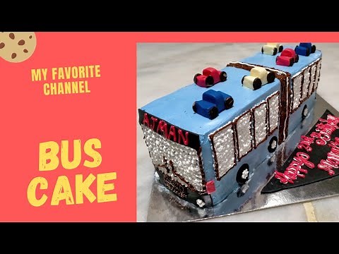 How to make Beautiful BUS Cake (Bus Cake Tutorial)