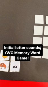 Initial letter Sounds/CVC word Memory Game Instructions: Print, cut and play to practice Initial letter sounds/CVC words! Skills: - letter sound knowledge - reading - blending - Visual Memory A fun activity to use in your literacy stations #memorygame #cvcwords #literacygames #reading #initialletters #centers | The Learning Room