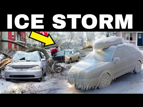 🔴 BREAKING - ICE STORM!! SNOW!! WINTER STORM CHASING - LIVE