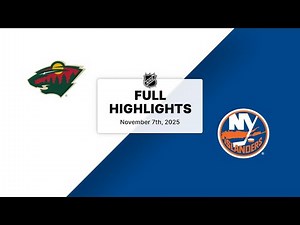 NHL Highlights | Wild vs. Islanders | November 07, 2025