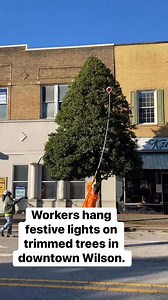 #wilsontimes #downtown #ChristmasLightsInstallation #christmaslights #historicdowntownwilson | Wilson Times Co.