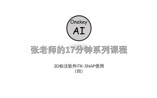 张老师的17分钟系列课程-3D标注软件ITK-SNAP使用 （四）