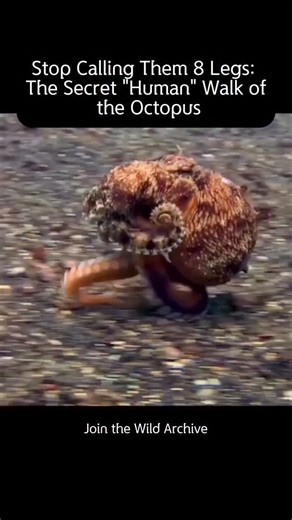 Wildlife Documentary Collector on Instagram: "Octopuses don't actually have 8 legs. 🐙🧠 New research reveals a fascinating truth: some scientists now classify octopuses as having six "arms" and two "legs." While they use their six front appendages for feeding and exploring, the two rear ones are specialized for "walking" across the ocean floor. Watch closely as this marine genius pushes off the seabed, moving with a surprisingly human-like gait. It’s not just swimming; it’s a calculated stroll