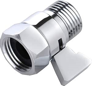 Water Flow Control Valve Adjustable Shut Off Valve,Polished Chrome Water Volume Valve G1/2 Water Shower Head Flow Control Valve for Hand Held Shower Head & Bidet Sprayer