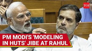 8.1K views · 84 reactions | In a scathing reply to the Motion of Thanks to the President’s address, Prime Minister #NarendraModi launched a sharp attack on Congress, particularly targeting Leader of Opposition #RahulGandhi. PM Modi criticized Congress’s ‘Garibi Hatao’ slogan, calling it a failed promise, and asserted that his government has brought real development instead of empty slogans. WATCH. #BudgetSession2025 | The Times of India | Facebook