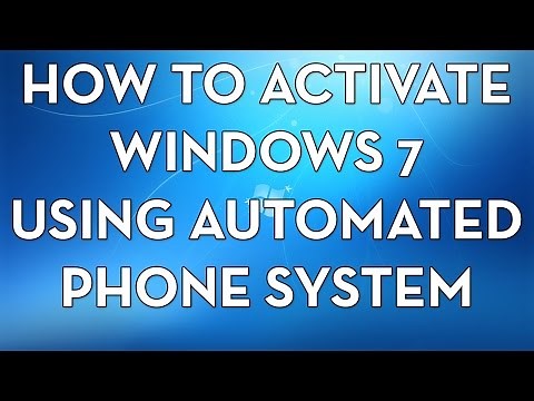 How to activate Windows 7 using automated phone system