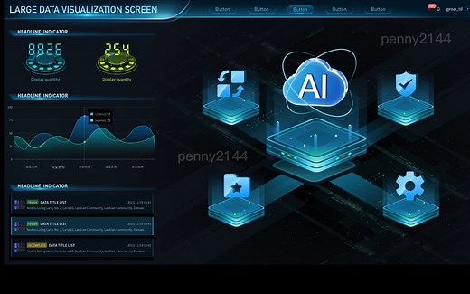 数据可视化大屏设计教程2.5D动效