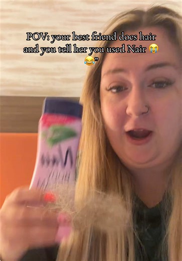 I said ‘Nair’ and she blacked out 💀😂 #peytonandallie #pranks #nair | nair prank