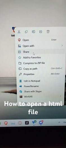 How to open a html file