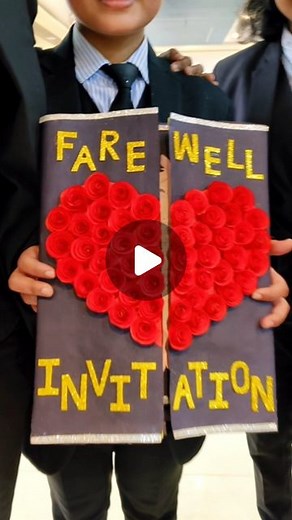 Maths is Easy | Farewell Invitation ♥️ card , Class 12 Farewell is very soon , Invitation card made by class 11th students . . . . #farewell #trendingreels... | Instagram