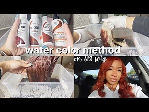 DYING 613 WIG RED/GINGER USING WATER COLOR METHOD (ADORE HAIR DYE)