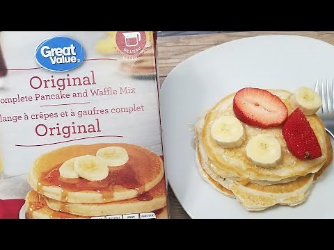 How to cook pancakes using Walmart Great Value Pancake Mix