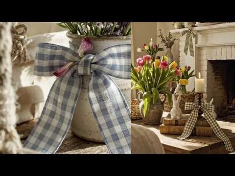 EASTER HOME DECOR 2026 🌸 Vintage Cottagecore Spring Tour with Gingham & Floral Charm