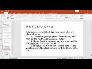Grade 12 English ( Unit 2) 2B. Vocabulary