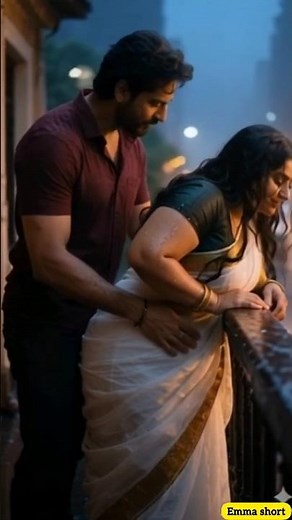 Romantic Moment in Saree #Romance #SareeLove #CoupleGoals