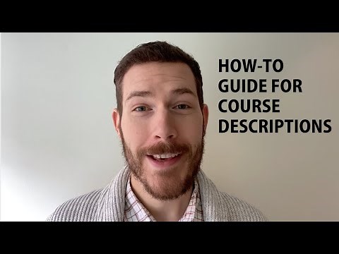 How to write awesome course descriptions