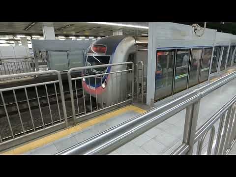 【韓国】ソウル地下鉄1号線 接近放送＆発車風景