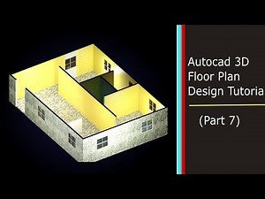 AutoCad 3D Floor plan designing tutorial -Part 7 (lights Camera Render)