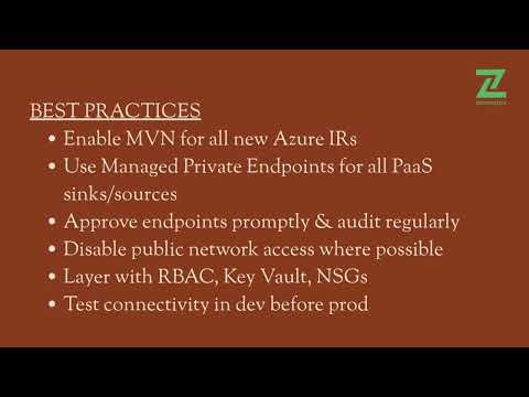 ADF Private Endpoints & Networking