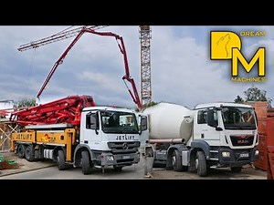 CONCRETE PUMP SCHWING S43SX MERCEDES CONSTRUCTION SITE CONCRETE MIXER PUTZMEISTER DREAM MACHINES