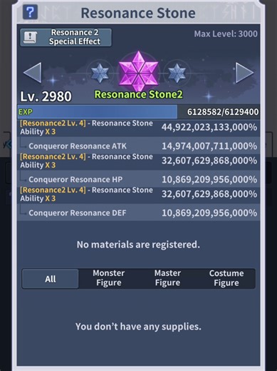 Game: Blade Idle, Upgrading Resonance Stone 2: Lv. 2980 ~ Lv. 2993 #bladeidle #mobirix #mobilegame #mobilegaming @Blade Idle