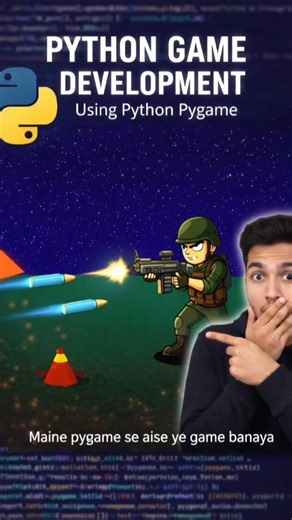 I Built a Shooting Game in Python Using Pygame 🤯 #python #pythongame #pyscript #pygame #pypart #game