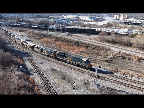 An NS Stack, a CSX Coal Train, the Transfer Returns and Light Engine Moves