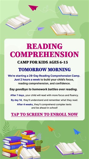 Join our Reading Program! 🔥 Join to receive the personalized learning plan to help your kid thrive in reading 😎 ▪️ Personalized learning plan tailored to your child’s needs 📖 ▪️ Detailed progress reports for parents 📊 ▪️ Support with reading homework and practice 📝 ▪️ Fun, engaging, and interactive lessons 🎮 ▪️ Help your child truly understand and enjoy reading, not just memorize words 🧠 ▪️ Free up more time for yourself 🧘‍♀️ | Brighterly