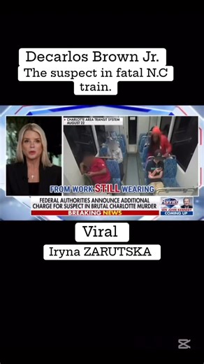 48K views · 1.1K reactions | # #Suspect in fatal N.C. train stabbing of Ukrainian refugee is charged with federal crimeDecarlos Brown Jr. was charged with committing an act causing death on a mass transportation system in the killing of Iryna Zarutska, 23, the Justice Department said. #irynazarutsky #everyoneシ゚ #followersreels #fyp #highlights | Trienta Y Cuatro | Facebook