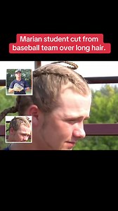 Marian student cut from baseball team over long hair
