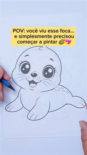 Vamos colorir? Desenhos fofos de animais. #colorir #desenhos