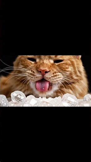 Mind-Blowing ASMR! Cat CRUNCHING on Bizarre Crystal Rock Candy 💎🐈 #asmr #crunchy #satisfying #cat