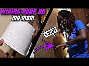 WIPING POOP ON MY MOTHERS HAND !! FUNNY PRANK