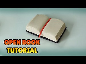 🔴 DIY How to Make Miniature Open BOOK - Easy Polymer Clay, plastilina and Fondant Cakes Tutorial
