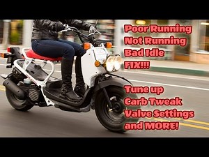 MOPED 50cc | BAD IDLE | Doesn't Run | Tune Up | Carb adjustment | Valve spacing | Ice Bear | Scooter