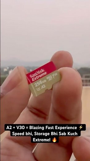 SanDisk Extreme 256 GB Class 10 Memory Card V30 A2 SanDisk Memory Card 🔥
