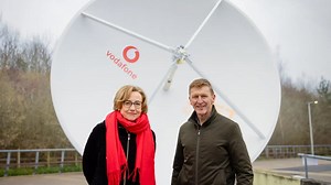 World's first video call by satellite made by Vodafone with standard phones. What's up, T-Mobile, Starlink?