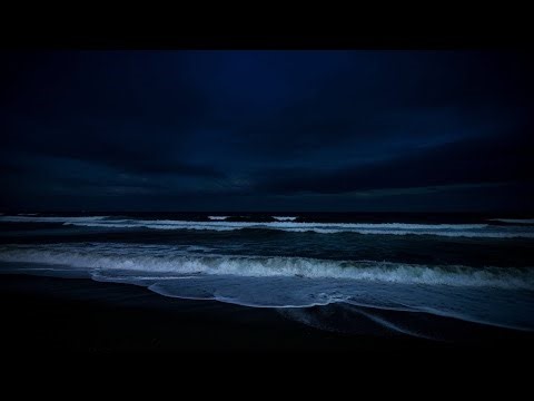 Deep Night Ocean Sounds for Heavy Sleepers | Hypnotic Slow Waves & Dark Blue Screen Ambience